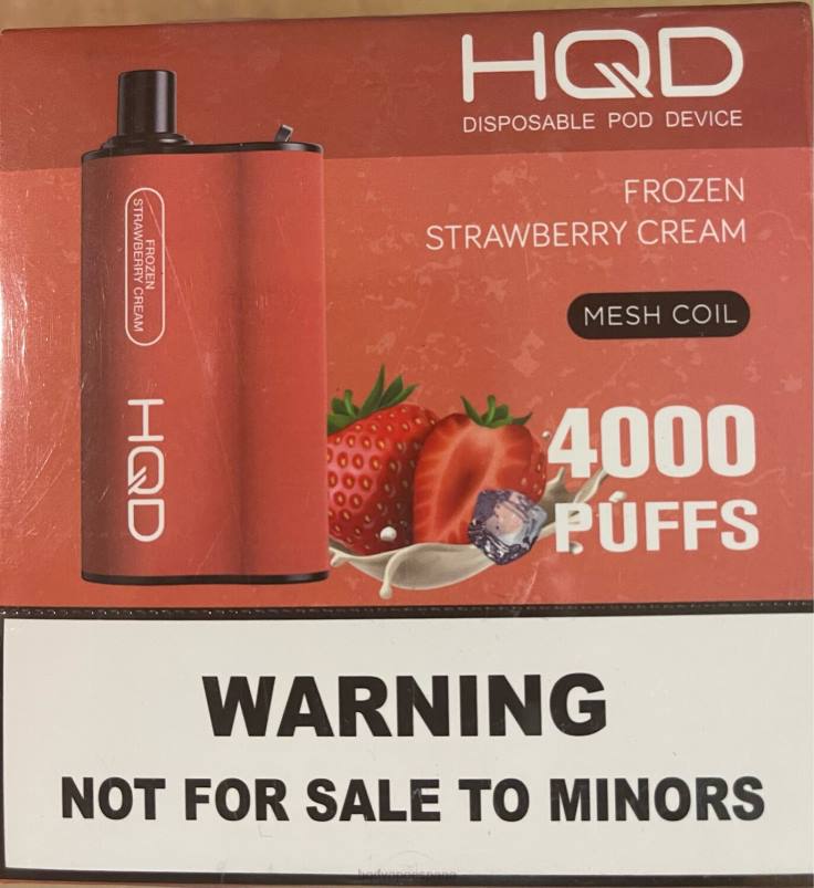 HQD BOX 4000 bocanadas crema de fresa congelada 84J280 HQD wholesale