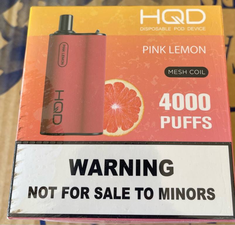 HQD BOX 4000 bocanadas limon rosa 84J275 HQD vape barcelona