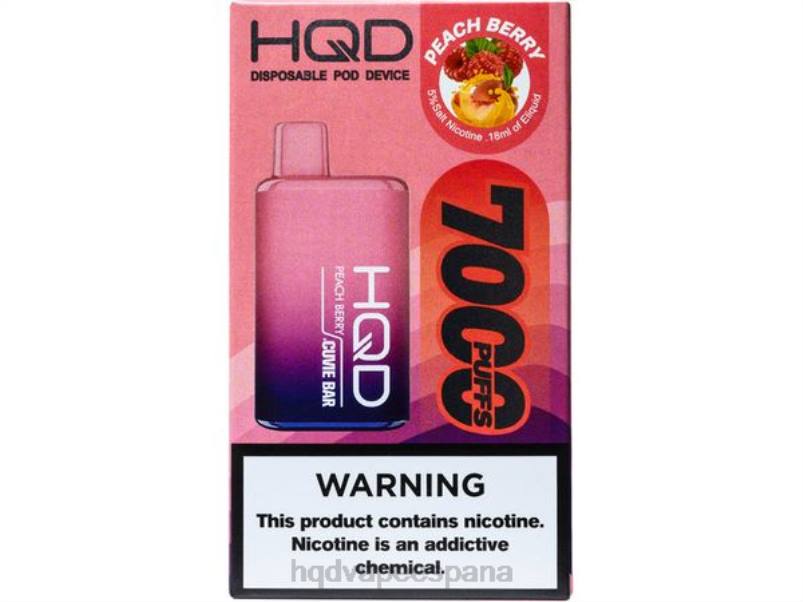 HQD CUVIE BAR desechable baya de durazno 84J2228 HQD flavors vape
