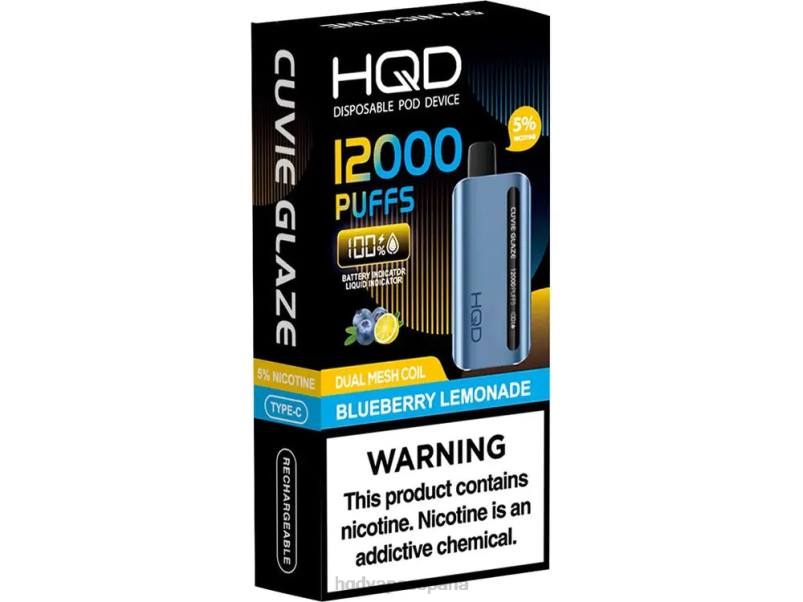 HQD CUVIE GLAZE vaporizador desechable 12000 Limonada de arándanos 84J2142 HQD vape españa