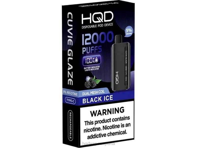 HQD CUVIE GLAZE vaporizador desechable 12000 hielo negro 84J2134 HQD madrid