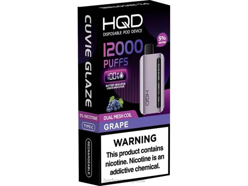 HQD CUVIE GLAZE vaporizador desechable 12000 uva 84J2168 HQD flavors vape