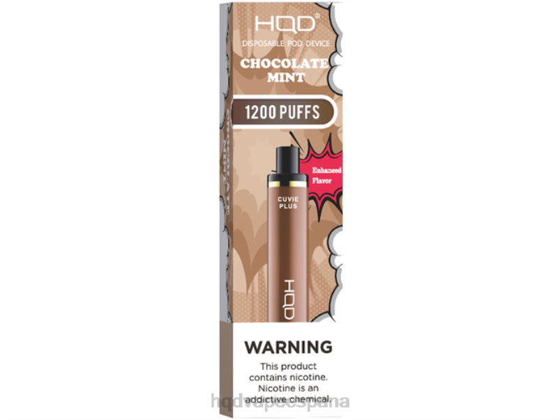 HQD CUVIE PLUS vaporizador desechable chocolate con menta 84J2153 HQD spain