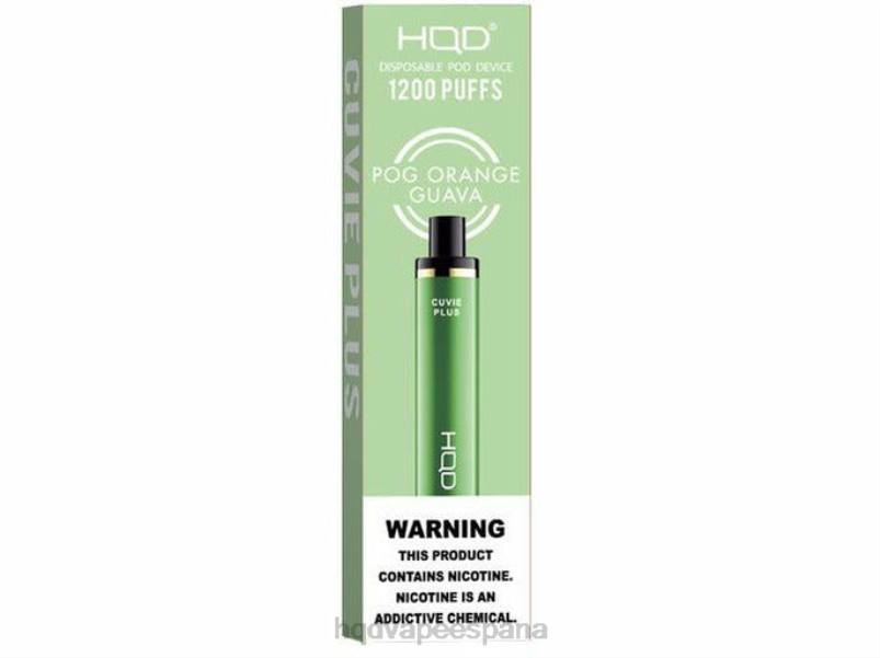 HQD CUVIE PLUS vaporizador desechable pog naranja guayaba 84J2238 HQD flavors vape