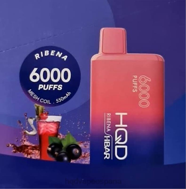HQD HBAR 6000 bocanadas ribena 84J253 HQD spain