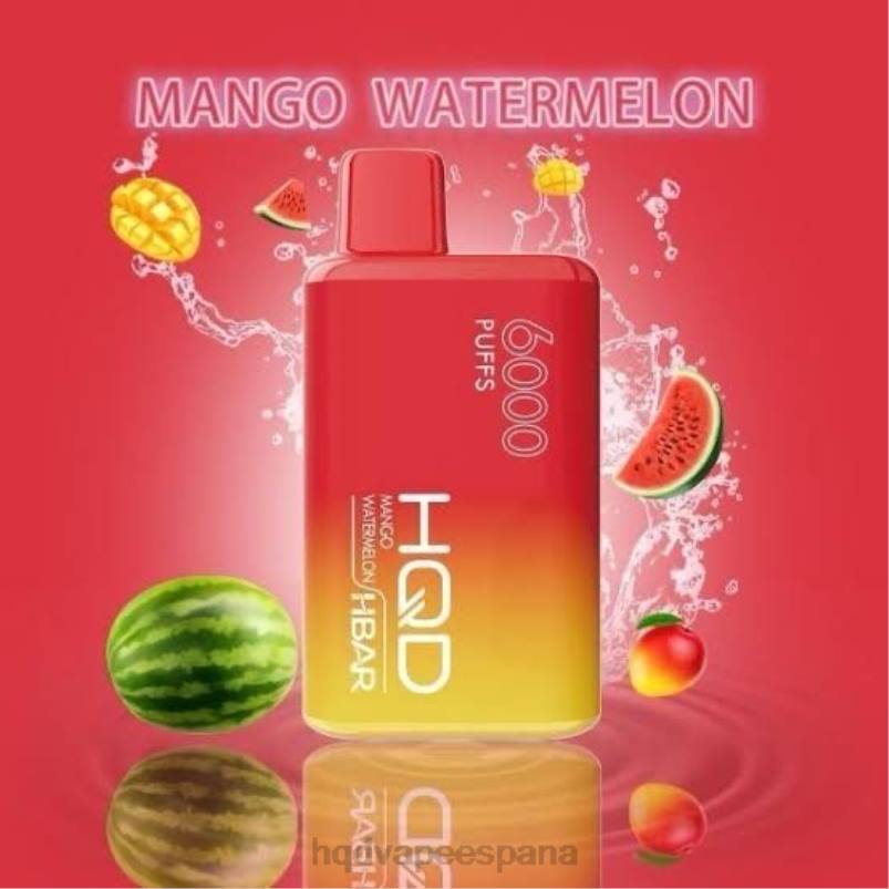 HQD HBAR 6000 bocanadas sandia mango 84J255 HQD vape barcelona