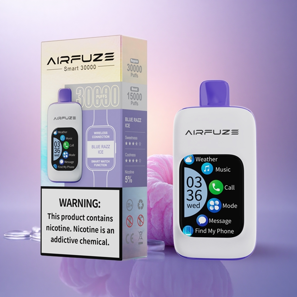 AirFuze Smart 30000 Puffs Azul Frambuesa Hielo 5% Nicotina 900mAh