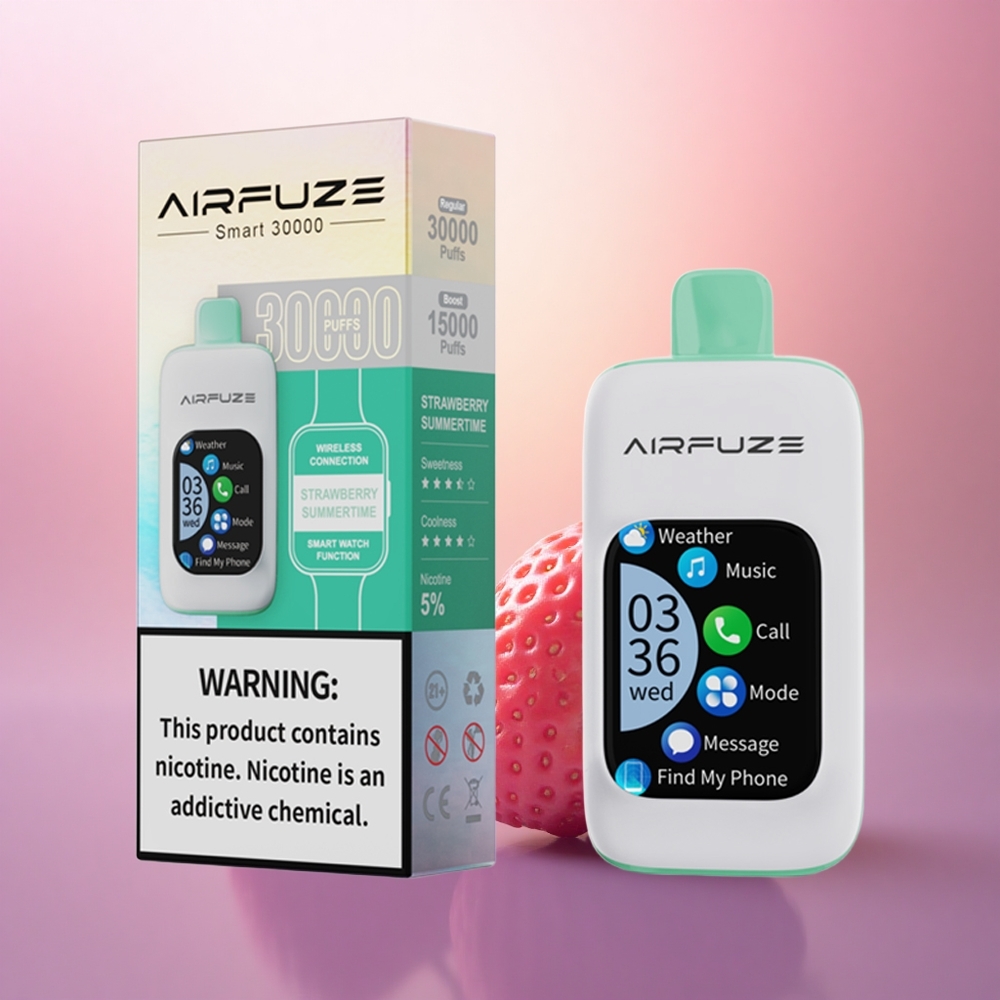 AirFuze Smart 30000 Puffs Fresas del Verano Tipo-C 900mAh 5% Nicotina