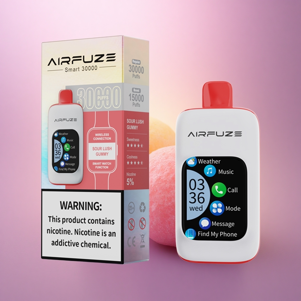AirFuze Smart 30000 Puffs Gomita Ácida Lush Pantalla Táctil 5% Nicotina