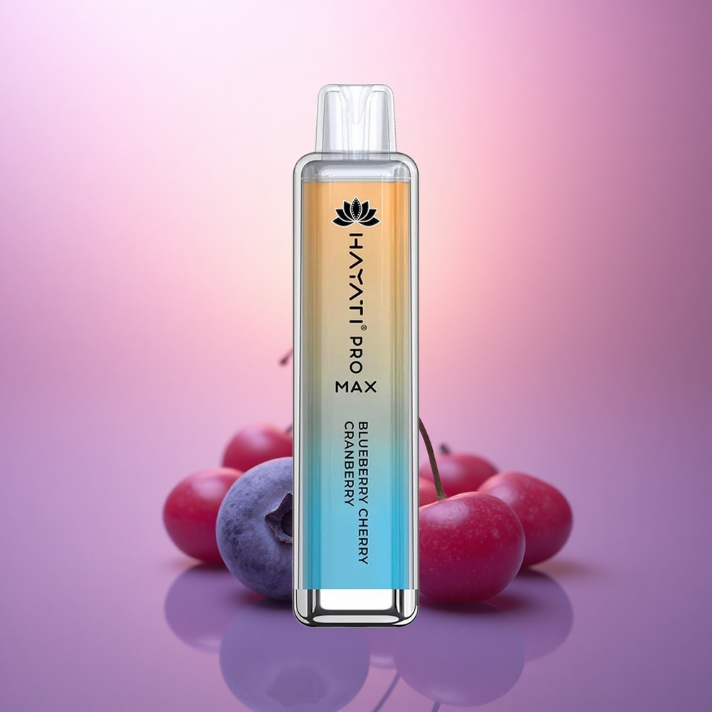 Hayati Pro Max 4000 Puffs Arándano Cereza Mora Rechargeable 1400mAh Dual Coil