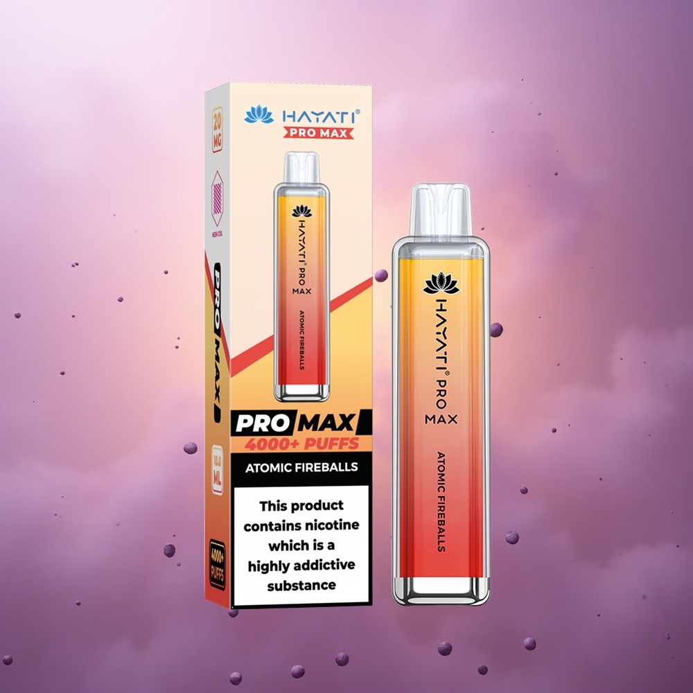 Hayati Pro Max 4000 Puffs Bolas de Fuego Atómicas 5% Nicotina 1400mAh Recargable