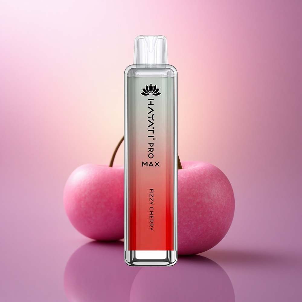 Hayati Pro Max 4000 Puffs Cereza Efervescente con 5% Nicotina y Batería 1400mAh