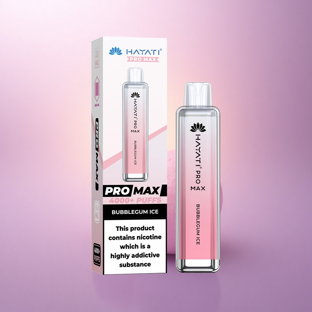 Hayati Pro Max 4000 Puffs Chicle Helado Dual Ohm Rechargeable 1400mAh