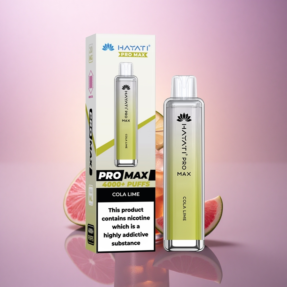 Hayati Pro Max 4000 Puffs Cola Lima 1400mAh 2ml Recargable