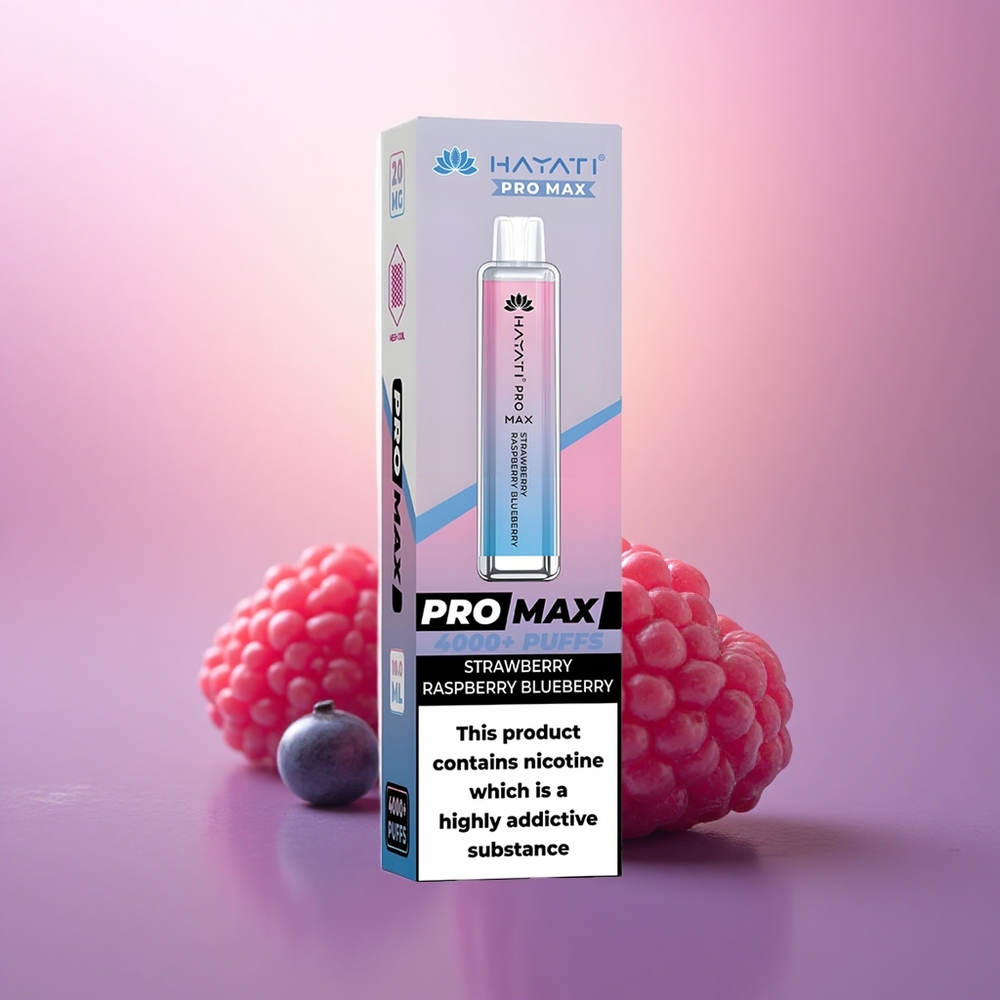 Hayati Pro Max 4000 Puffs Fresa Frambuesa Arándano 5% Nicotina 1400mAh