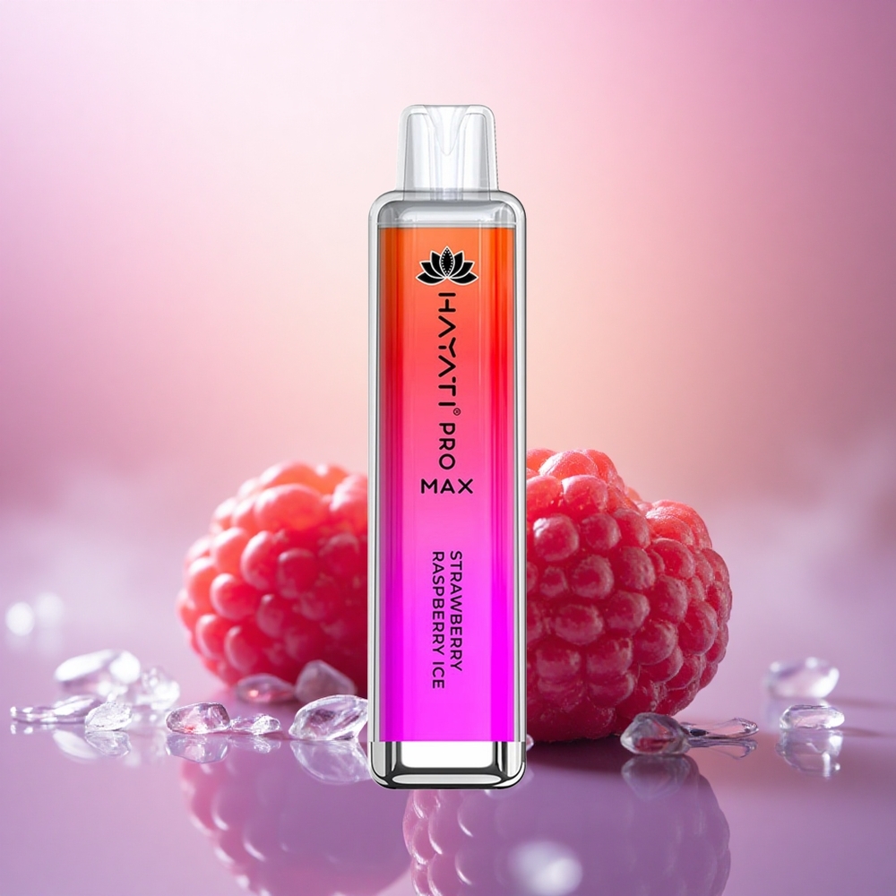 Hayati Pro Max 4000 Puffs Fresa Frambuesa Hielo 5% Nicotina 1400mAh Recargable