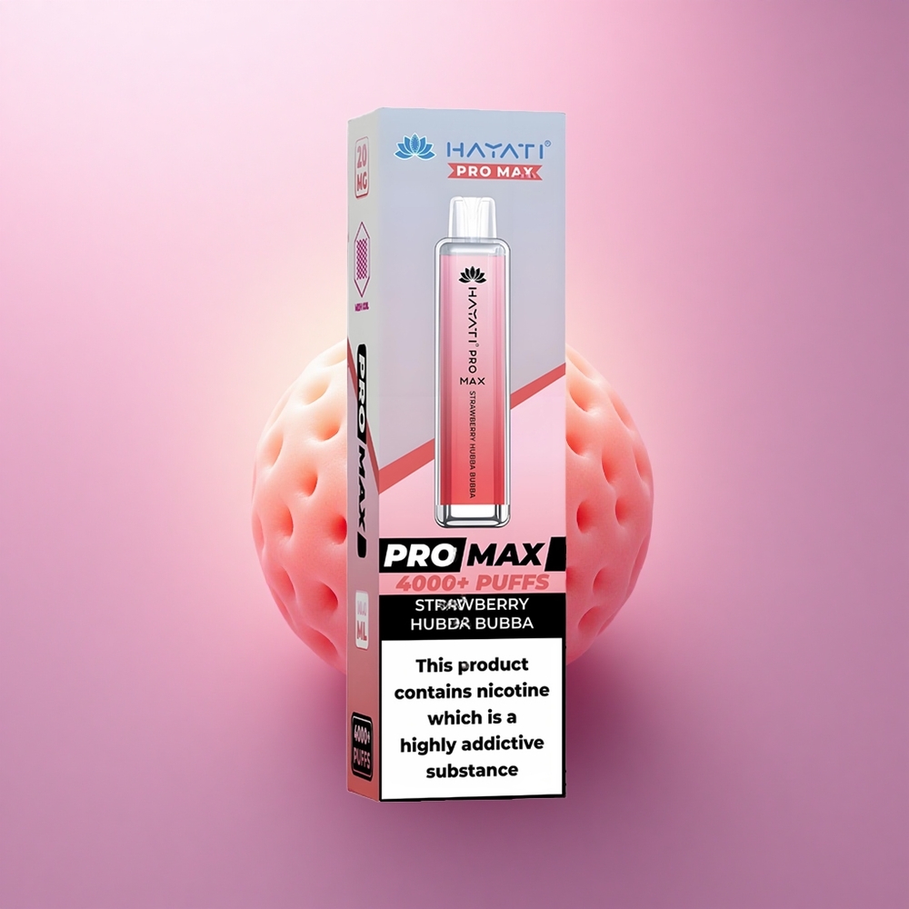 Hayati Pro Max 4000 Puffs Fresa Hubba Bubba Doble Bobina 1.1 Ohm 1400mAh