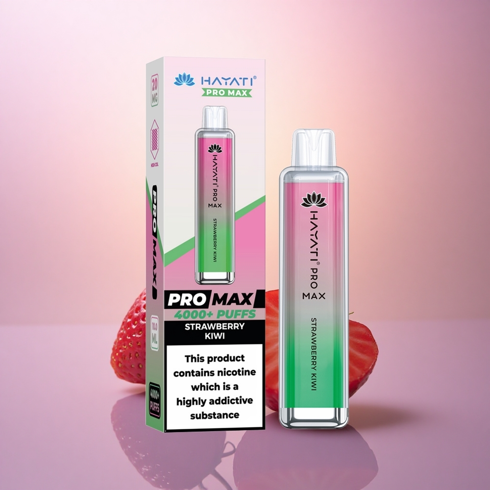 Hayati Pro Max 4000 Puffs Fresa Kiwi Recargable 1400mAh