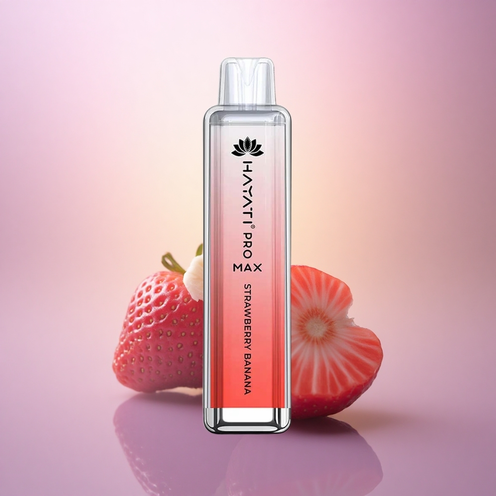 Hayati Pro Max 4000 Puffs Fresa Plátano con 5% Nicotina y 1400mAh
