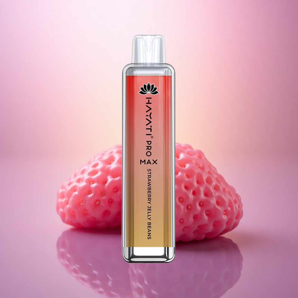 Hayati Pro Max 4000 Puffs Frijoles de Gelatina de Fresa con 5% Nicotina y 1400mAh