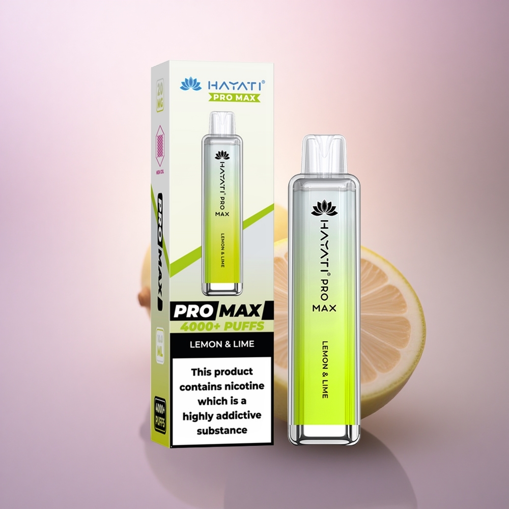 Hayati Pro Max 4000 Puffs Limón & Lima 2ml 1400mAh Recargable