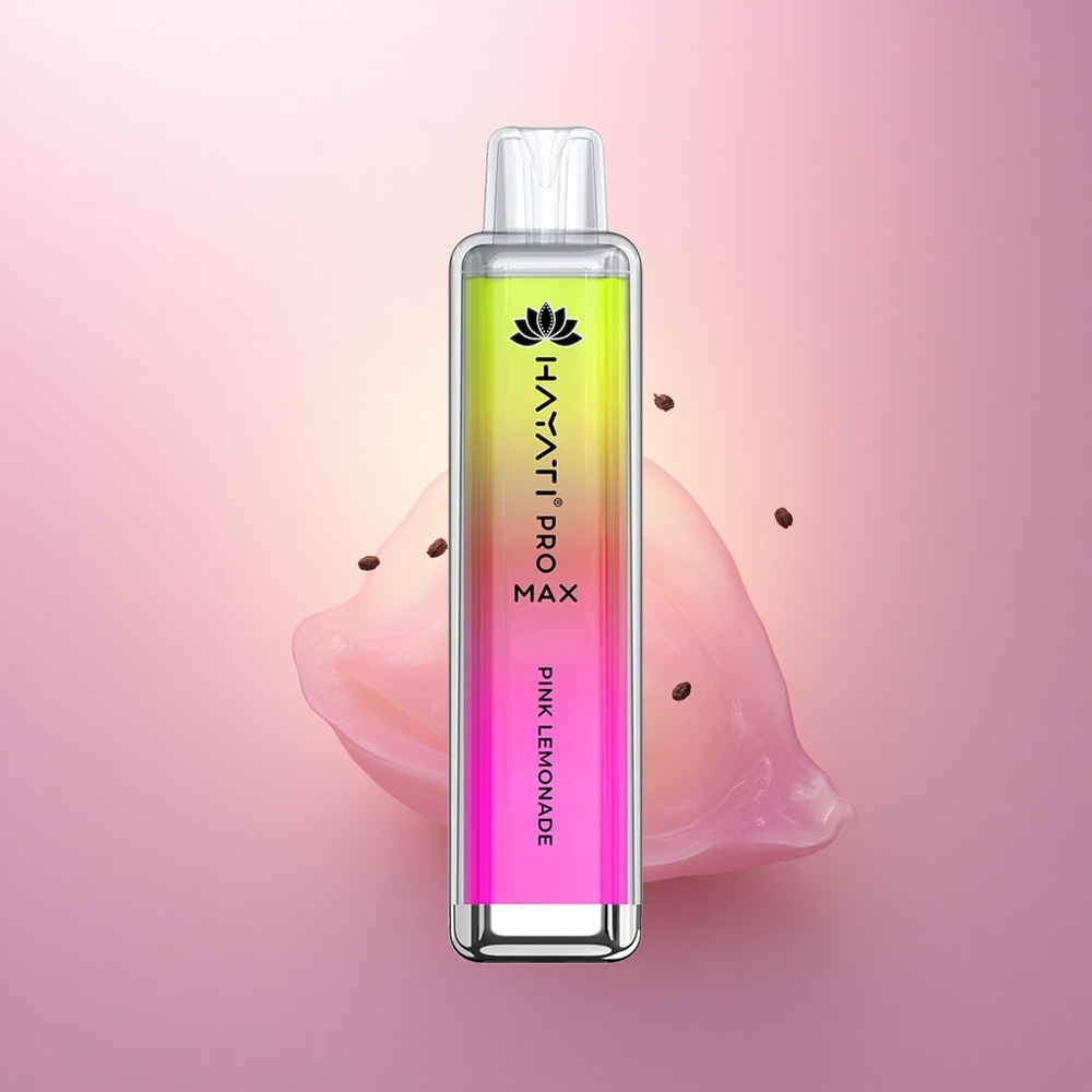 Hayati Pro Max 4000 Puffs Limón Rosa Recargable 1400mAh 5% Nicotina
