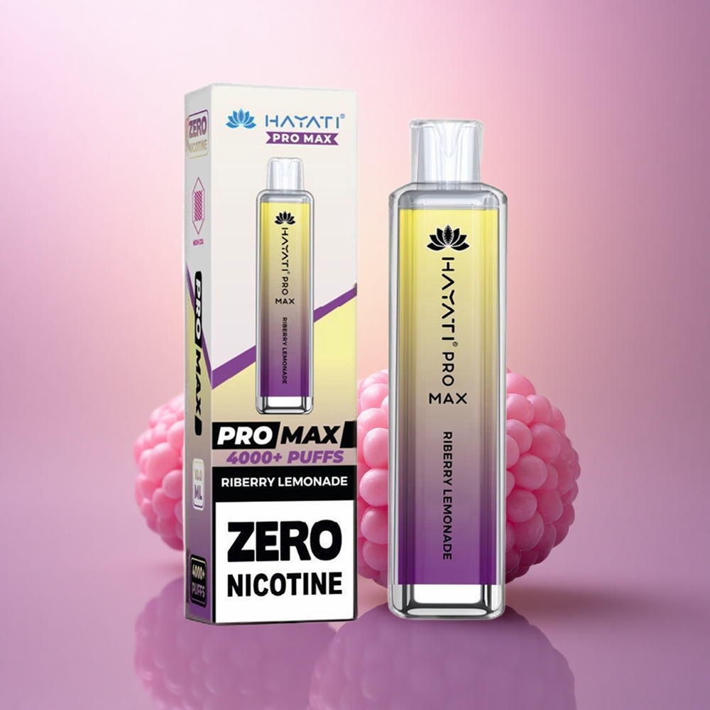 Hayati Pro Max 4000 Puffs Limonada Riberry con 5% de nicotina y batería 1400mAh
