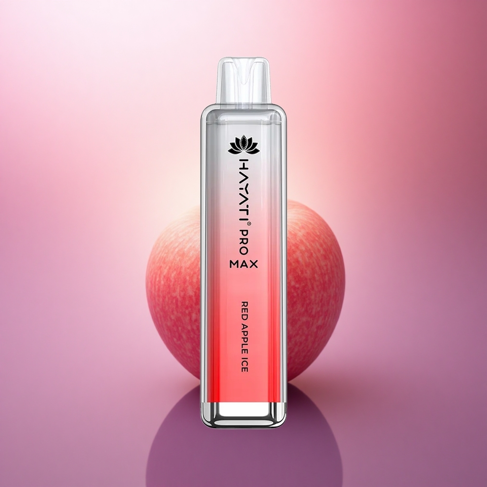 Hayati Pro Max 4000 Puffs Manzana Roja Hielo 5% Nicotina 1400mAh Recargable