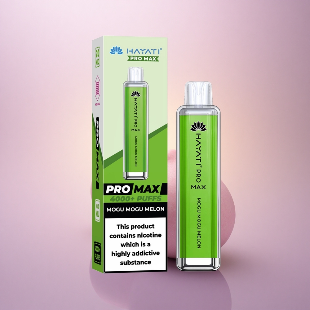 Hayati Pro Max 4000 Puffs Melón Mogu Mogu Recargable 1400mAh 2ml