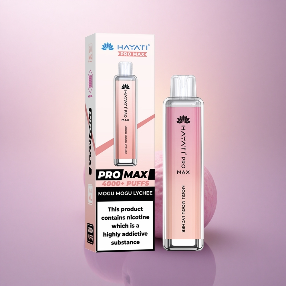 Hayati Pro Max 4000 Puffs Mogu Mogu Lychee 1400mAh Recargable 2ml