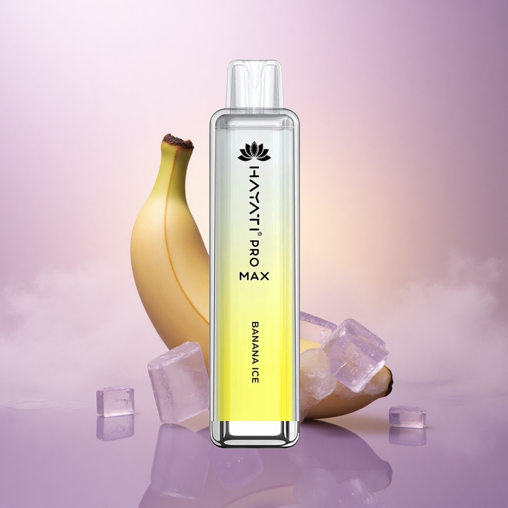Hayati Pro Max 4000 Puffs Plátano Hielo 1400mAh Recargable