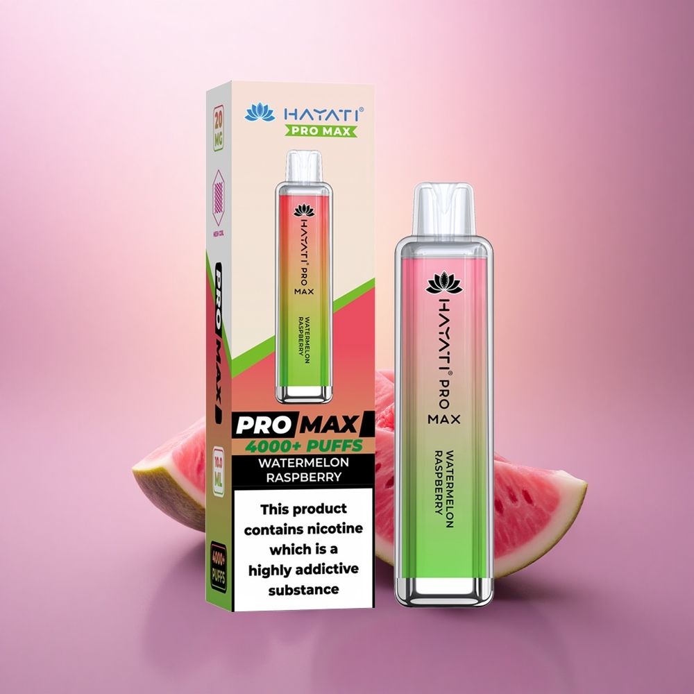 Hayati Pro Max 4000 Puffs Sandía Frambuesa 2% Nicotina 1400mAh