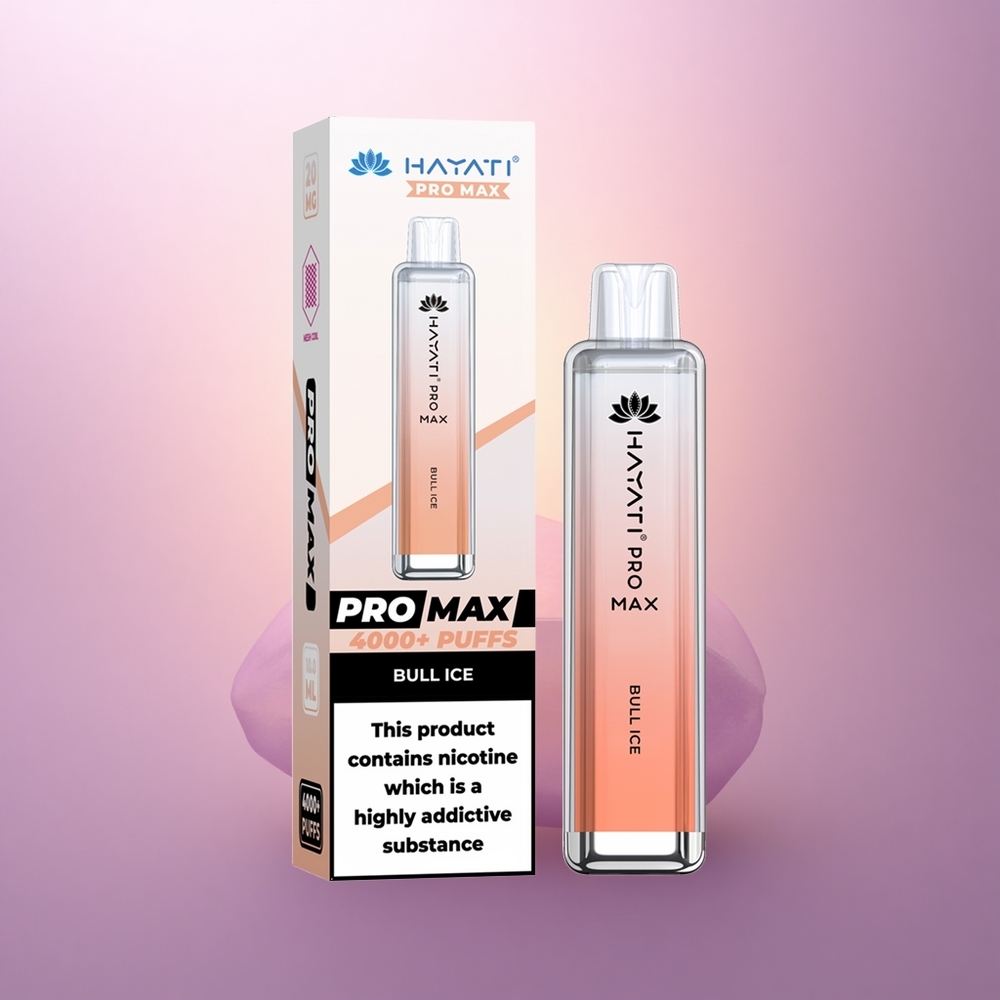 Hayati Pro Max 4000 Puffs Toro Hielo 1400mAh Recargable 2ml