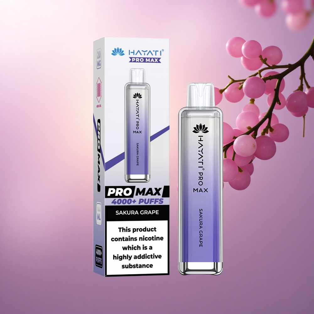 Hayati Pro Max 4000 Puffs Uva Sakura 5% Nicotina 1400mAh