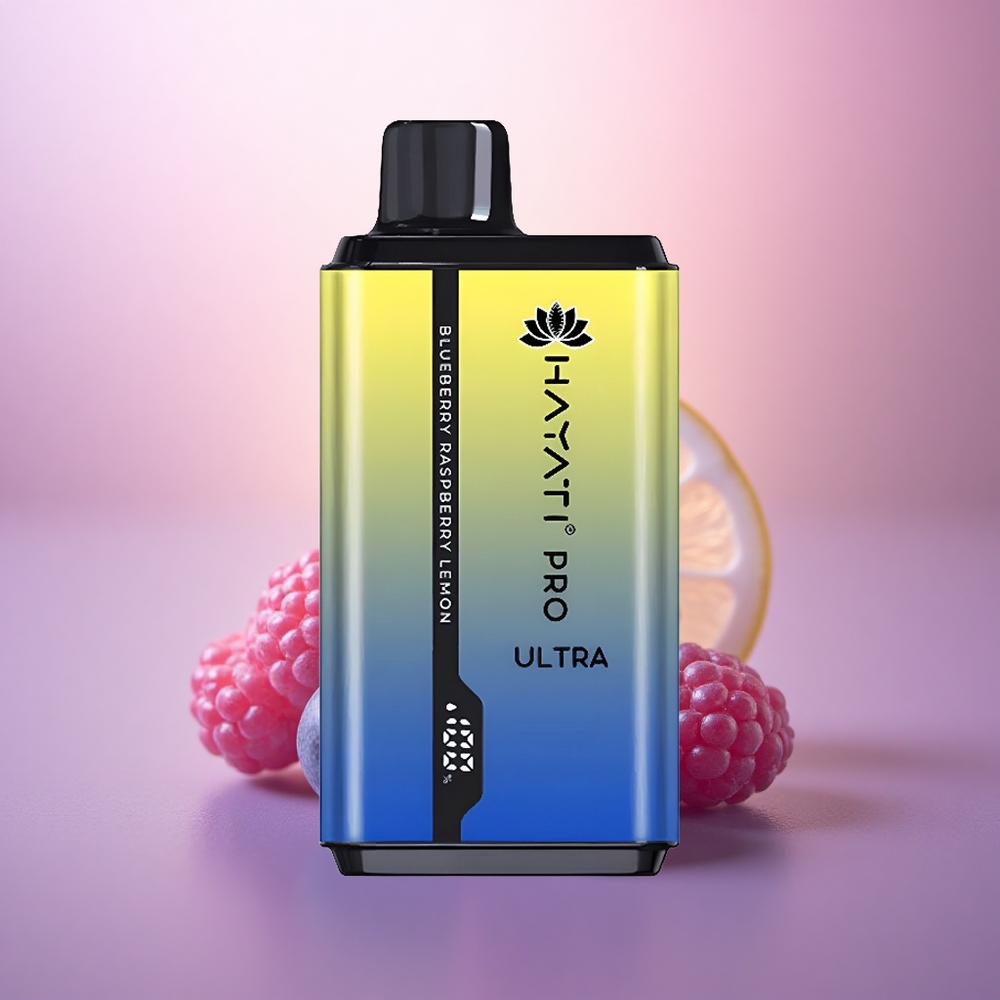 Hayati Pro Ultra 15000 Puffs Arándano Frambuesa Limón con 850mAh y 2% de nicotina