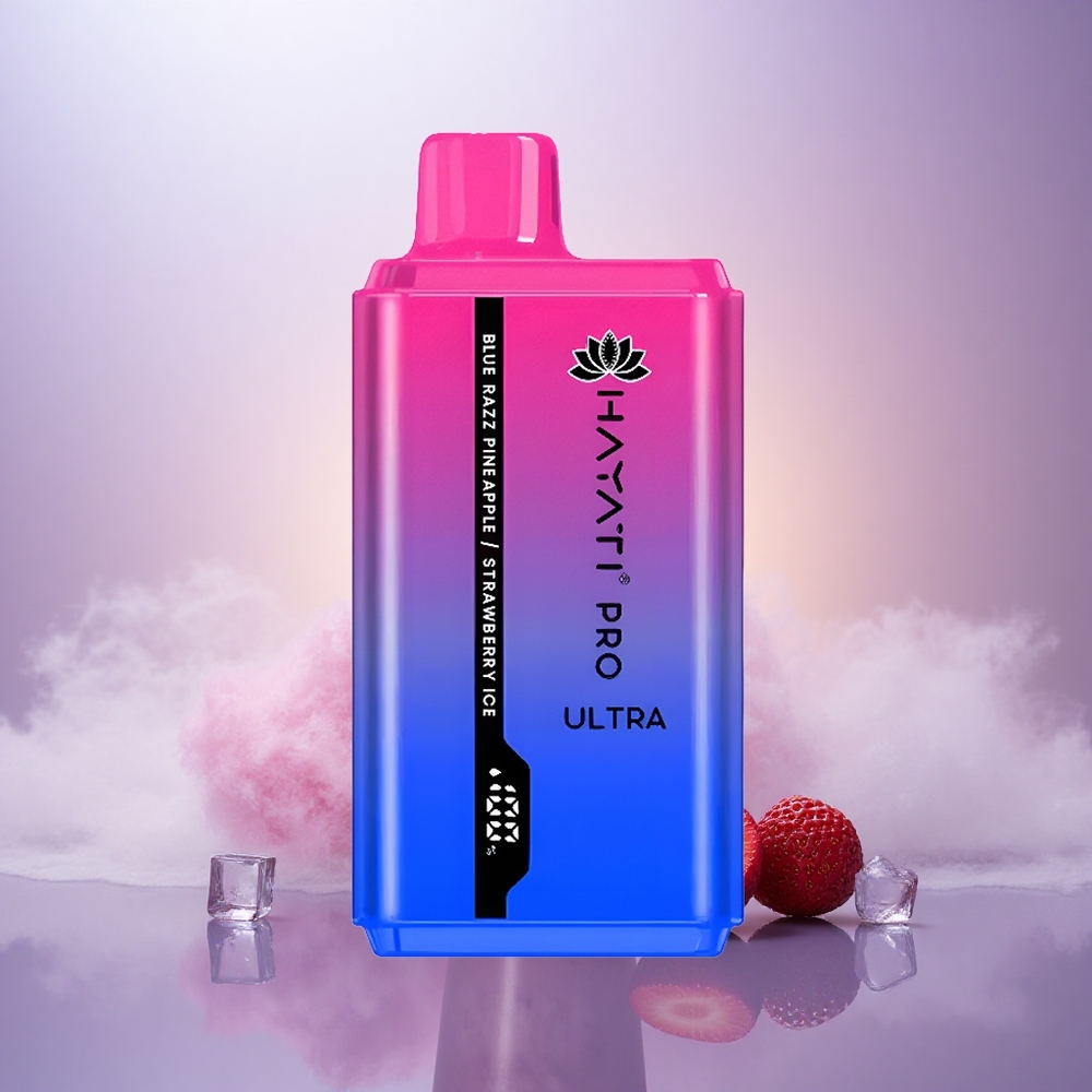 Hayati Pro Ultra 15000 Puffs Azul Frambuesa Piña Fresa Hielo con 2% nicotina y 850mAh