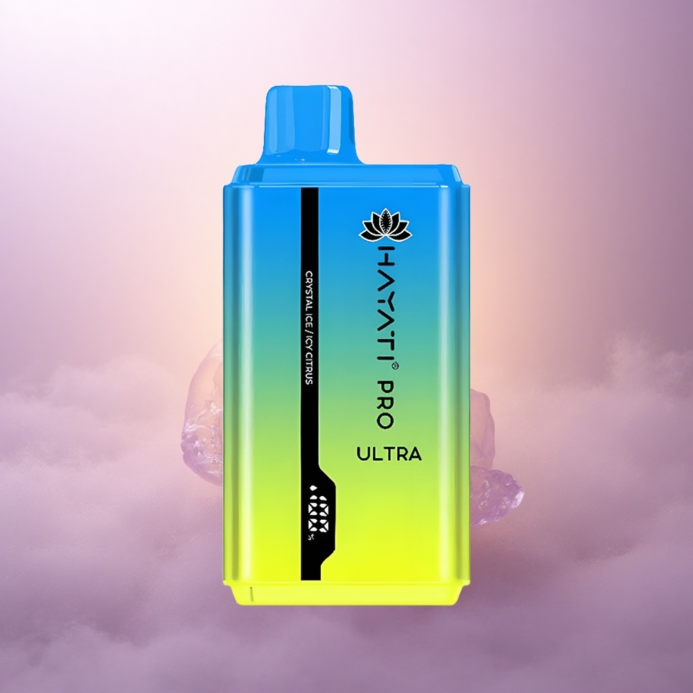 Hayati Pro Ultra 15000 Puffs Cítrico Helado Cristalino 850mAh 2% Nicotina