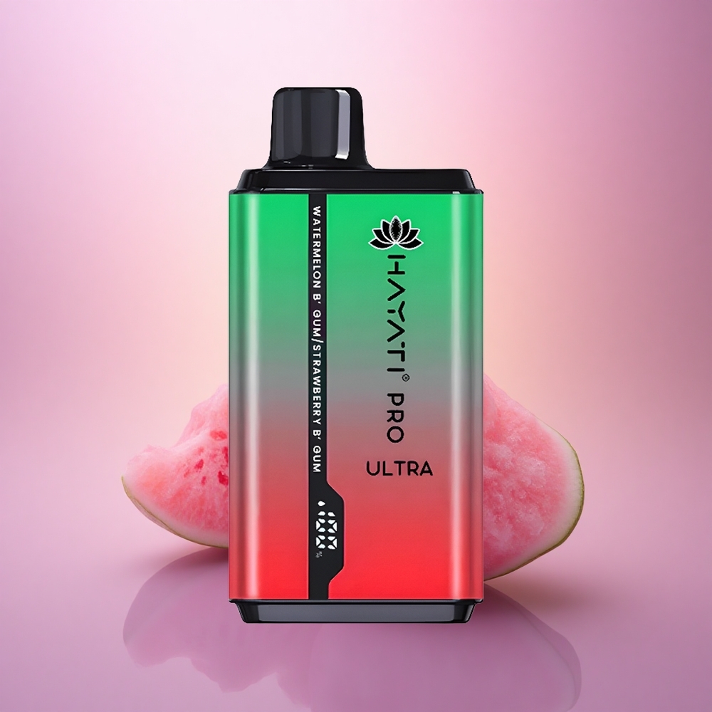 Hayati Pro Ultra 15000 Puffs Chicle de Sandía Chicle de Fresa 850mAh 2% Nicotina