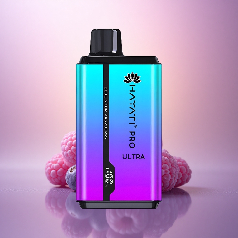 Hayati Pro Ultra 15000 Puffs Frambuesa Arándano Mentolado con 2% Nicotina y 850mAh