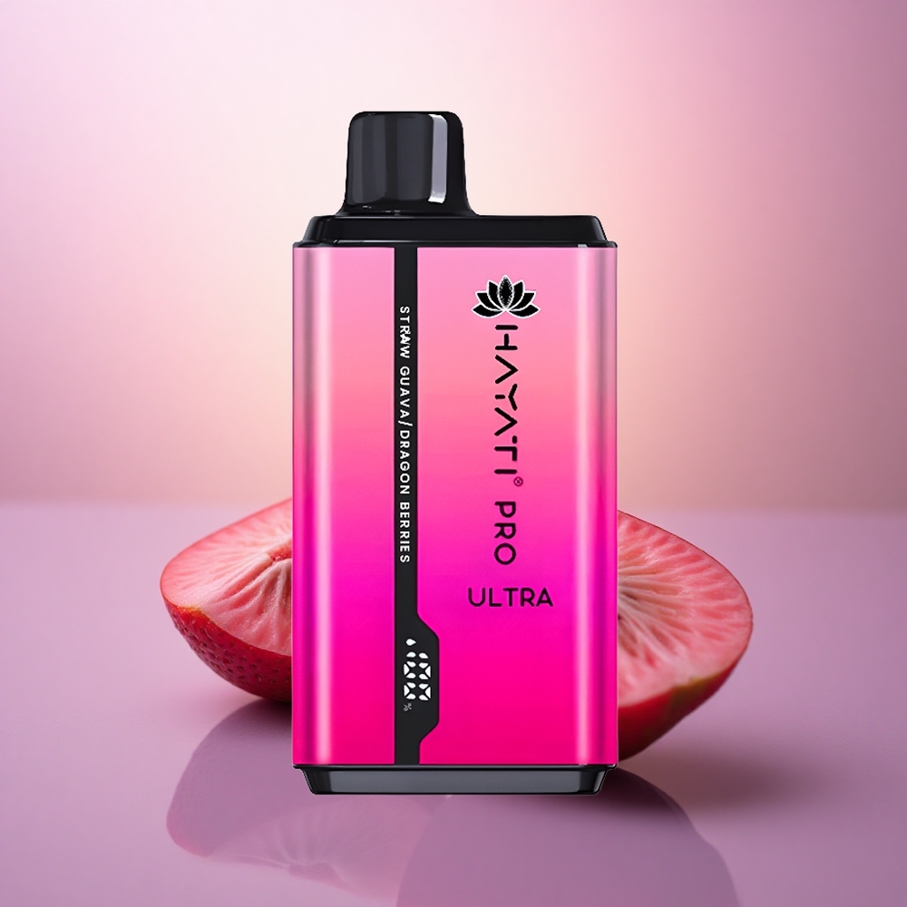 Hayati Pro Ultra 15000 Puffs Fresa Guayaba Bayas del Dragón 850mAh 12ml 2% Nicotina
