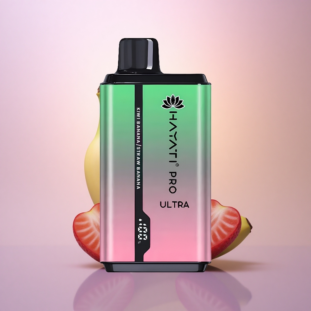 Hayati Pro Ultra 15000 Puffs Kiwi Plátano Fresa Plátano 850mAh 2% Nicotina