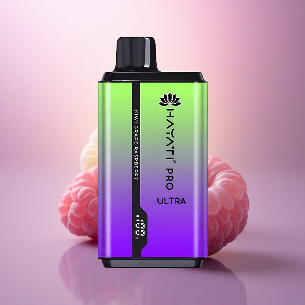 Hayati Pro Ultra 15000 Puffs Kiwi Uva Frambuesa 850mAh 2% Nicotina 24ml
