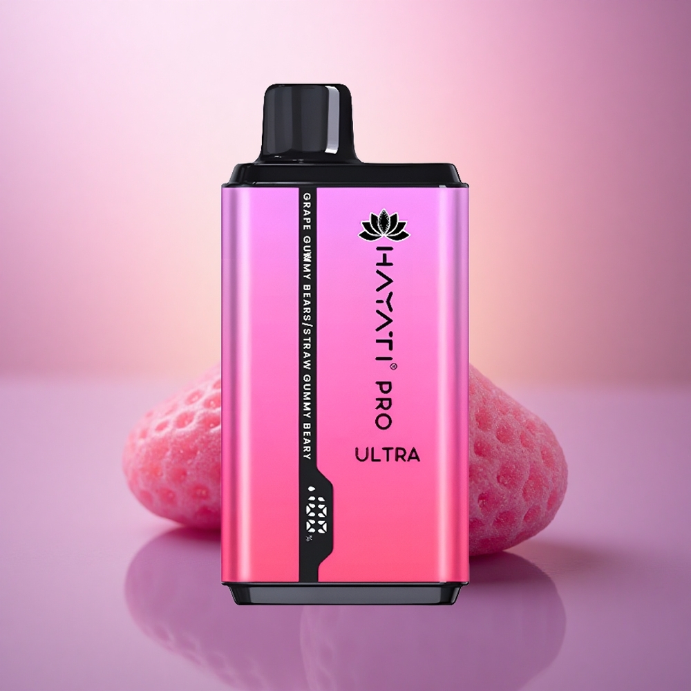 Hayati Pro Ultra 15000 Puffs Osito de Goma Uva Osito de Goma Fresa 850mAh 2% Nicotina