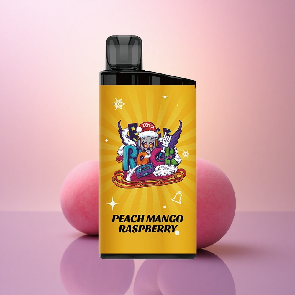 IGET Bar 3500 Puffs Durazno Mango Frambuesa 1400 mAh 1.2 Ohm