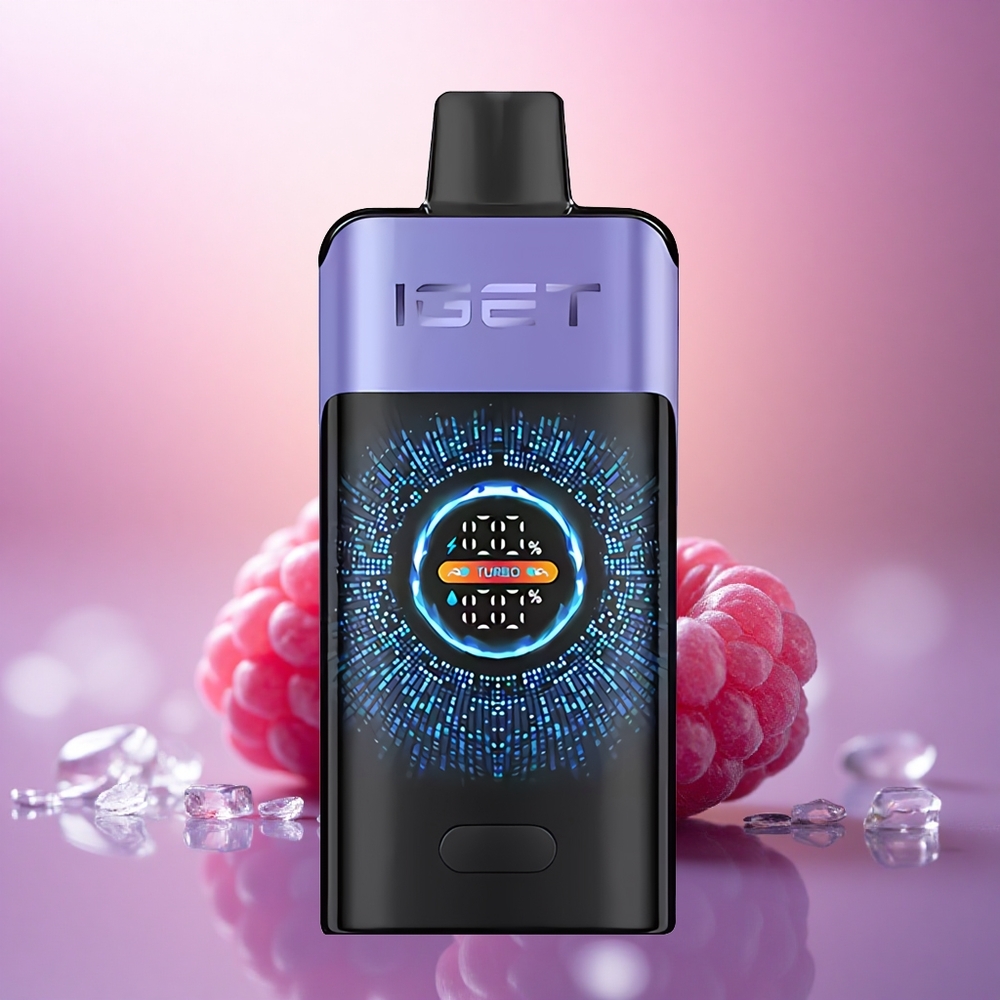 IGET ONE 12000 Puffs Frambuesa Uva Helada 2700 mAh Pantalla Curva
