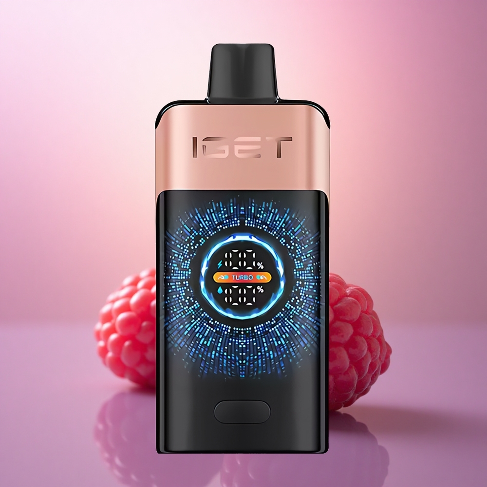 IGET ONE 12000 Puffs Fresa Frambuesa con Pantalla Curva Grande y 2700 mAh