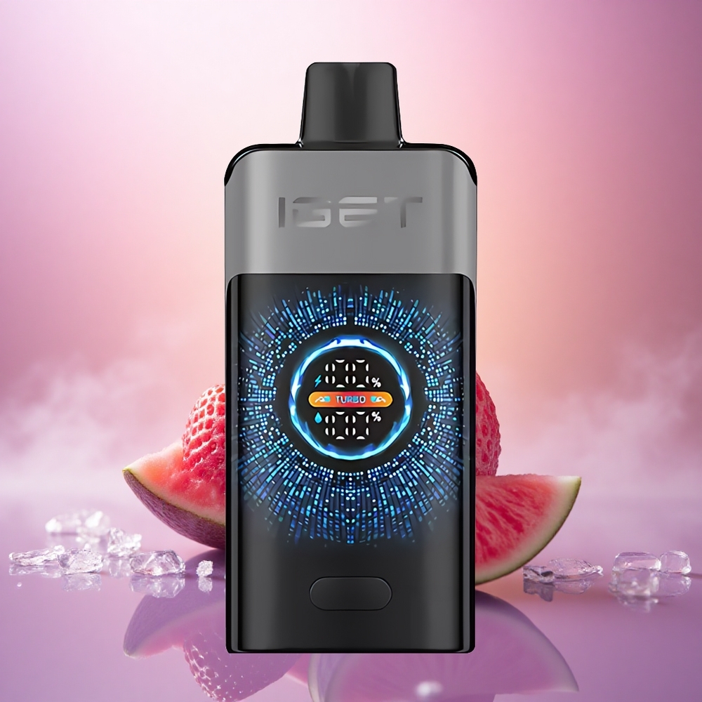 IGET ONE 12000 Puffs Fresa Sandía Hielo con Pantalla Curva Grande y 2700 mAh