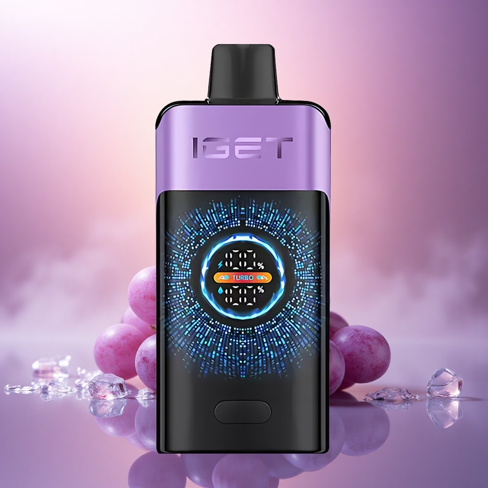 IGET ONE 12000 Puffs Uva Helada con Pantalla Curva Grande y 2700 mAh