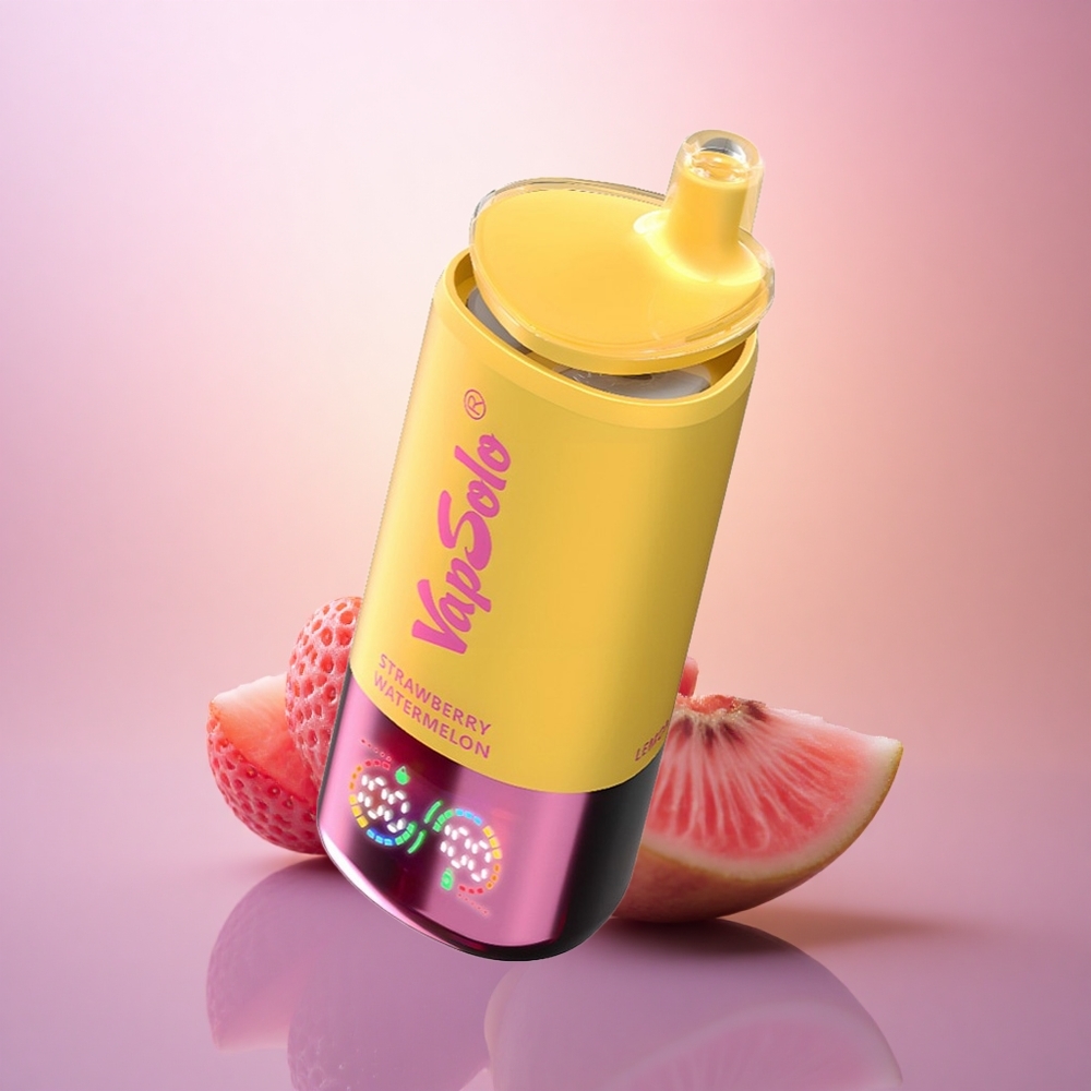 Vapsolo Triple 30000 Puffs Fresa Sandía & Limón Durazno con 40ml de Líquido y 20mg/ml de Nicotina