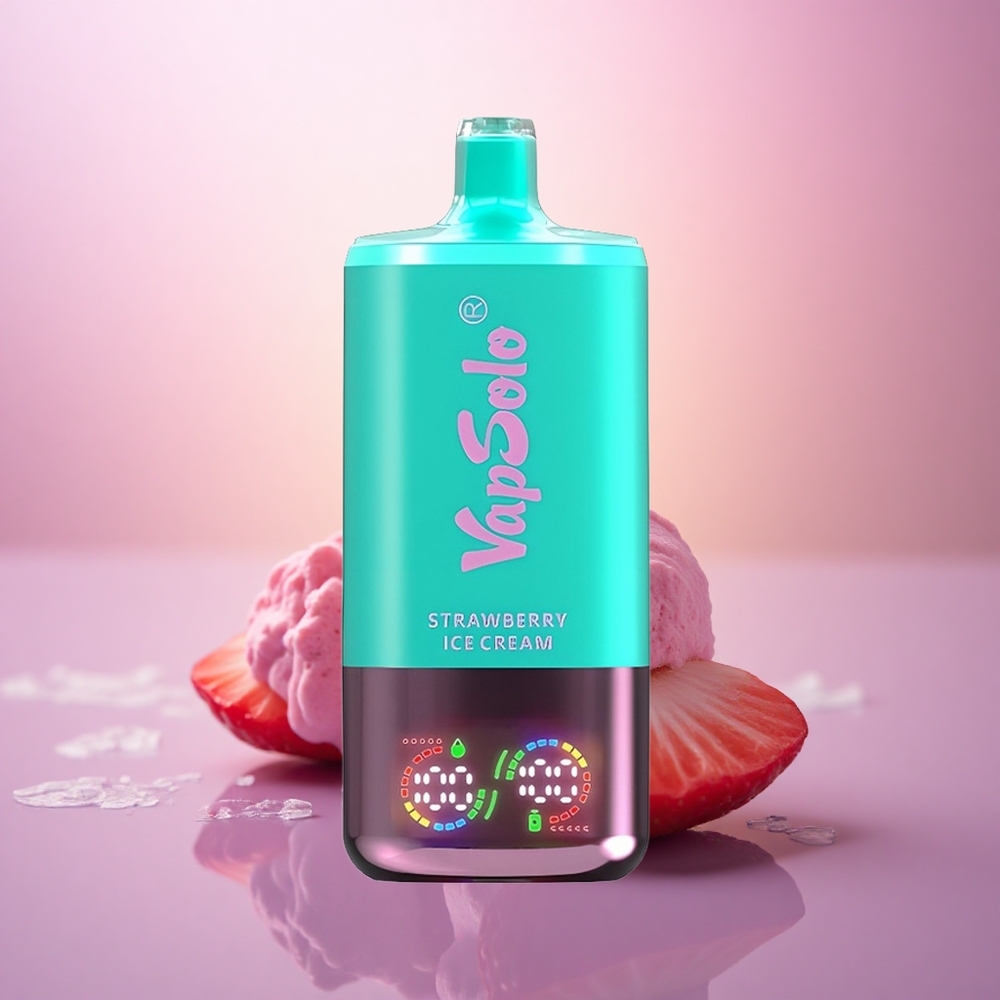 Vapsolo Triple 30000 Puffs Helado de Fresa con 40ml de E-Líquido y Nicotina 20mg/ml